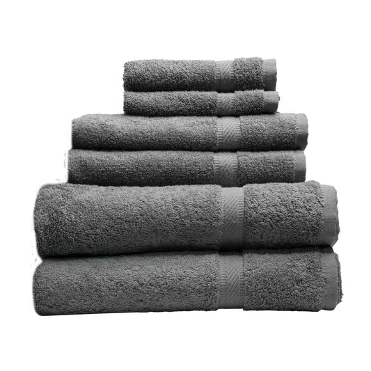 Plush Oxford Imperiale Std. Grey Bath Towel set, perfect for hotels or Airbnb, enhances any bathroom décor.