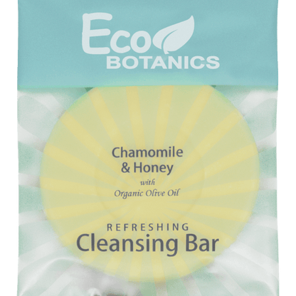 Eco Botanics Cleansing Soap Bar 0.5 oz / 14g offers a refreshing cleanse with chamomile and honey for nourished skin.