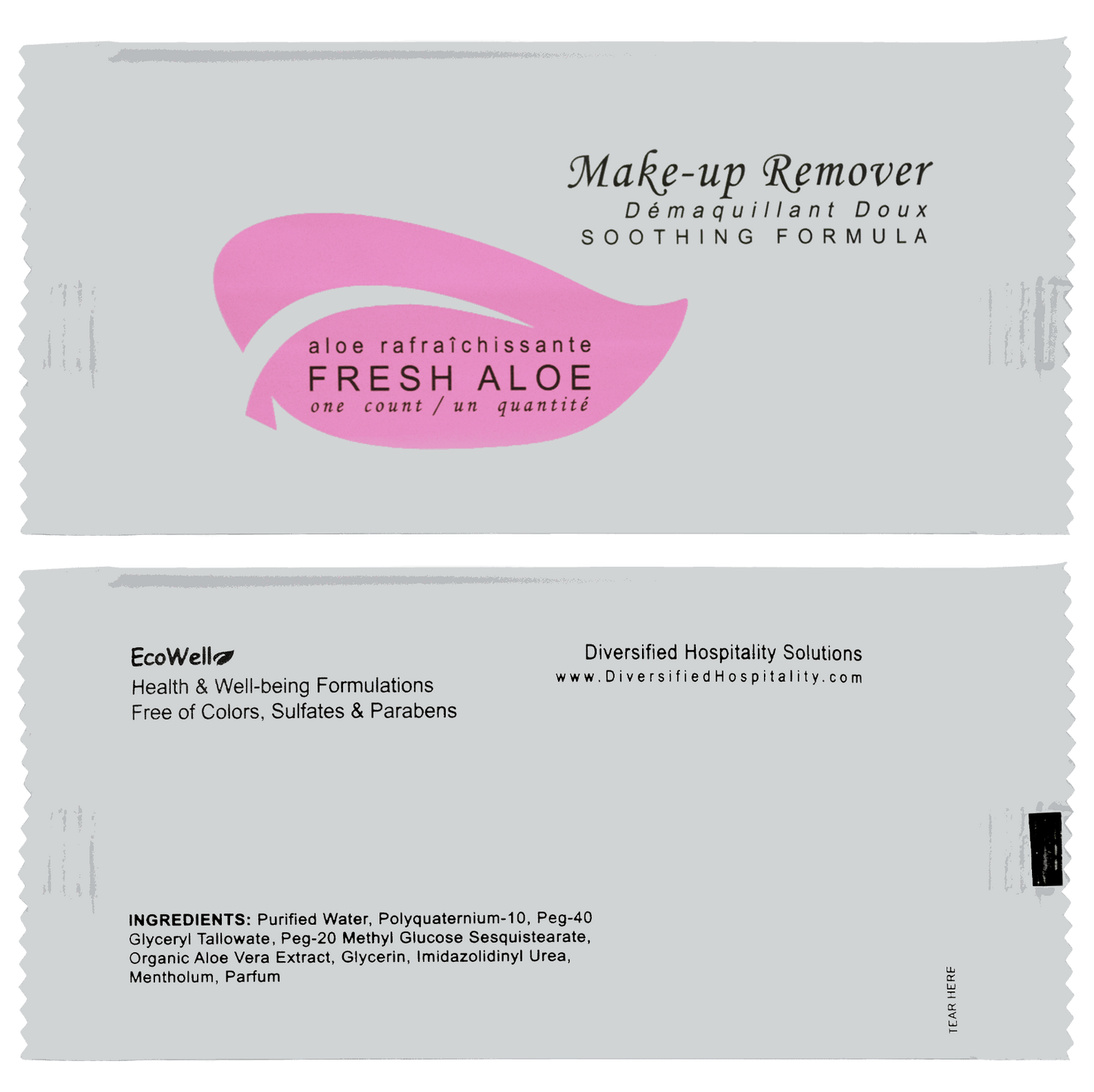 Makeup Remover Wipes – Case of 500 offer luxury, infused with fresh aloe for refreshed, hydrated skin. Perfect for rentals.