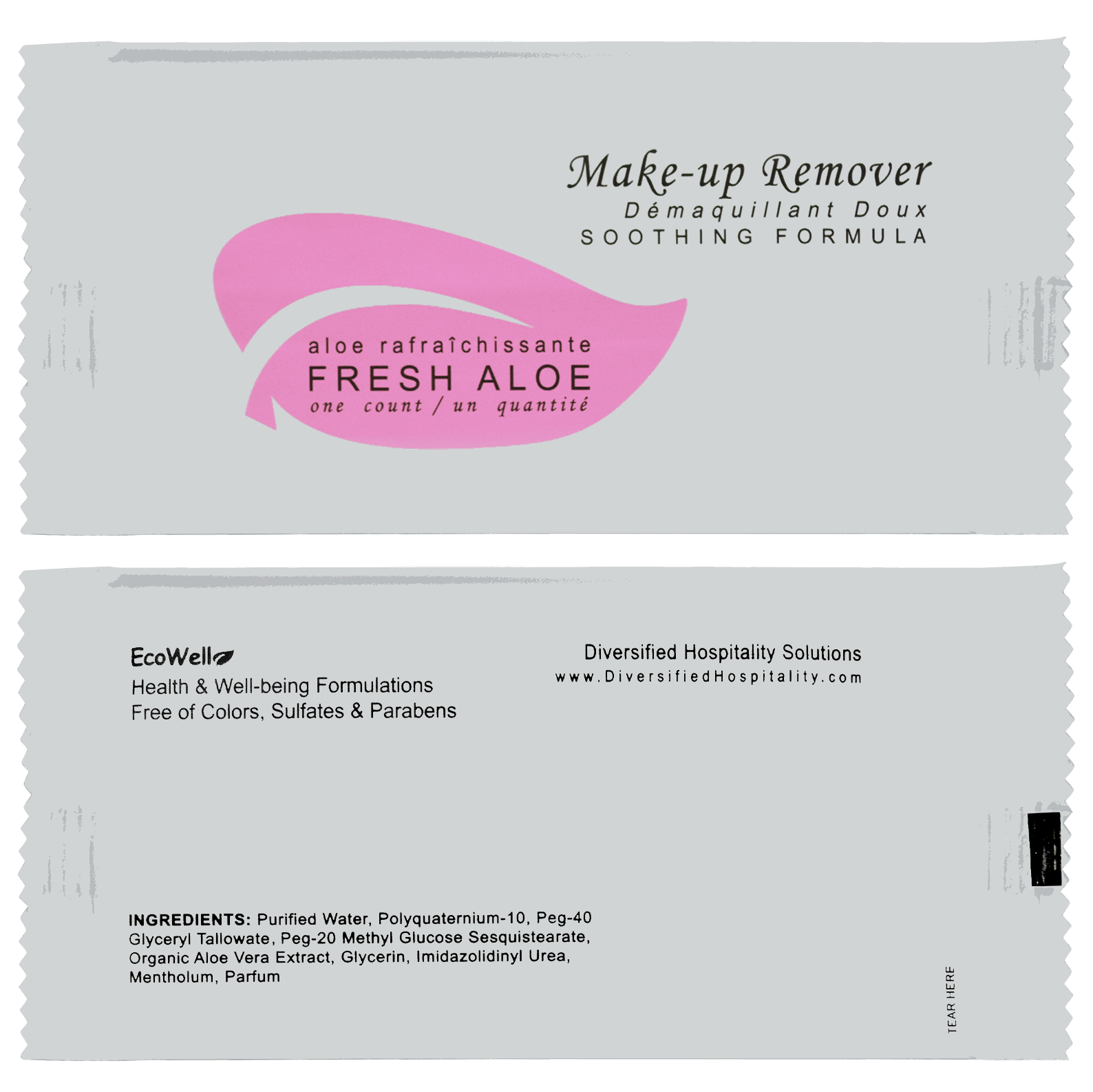 Makeup Remover Wipes – Case of 500 offer luxury, infused with fresh aloe for refreshed, hydrated skin. Perfect for rentals.