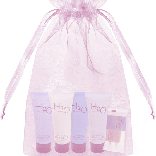 H2O Therapy Toiletry Bags offer a spa-like experience with essential toiletries for boutique stays and rentals.