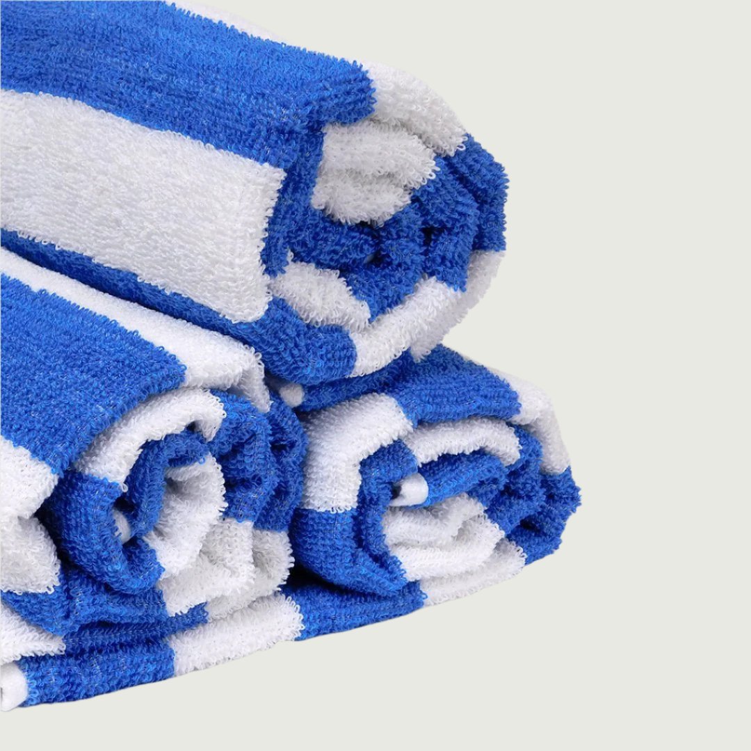 Soft and stylish, the Oxford Basic Stripe Pool Towels 30" x 60" enhance any poolside experience with elegance.