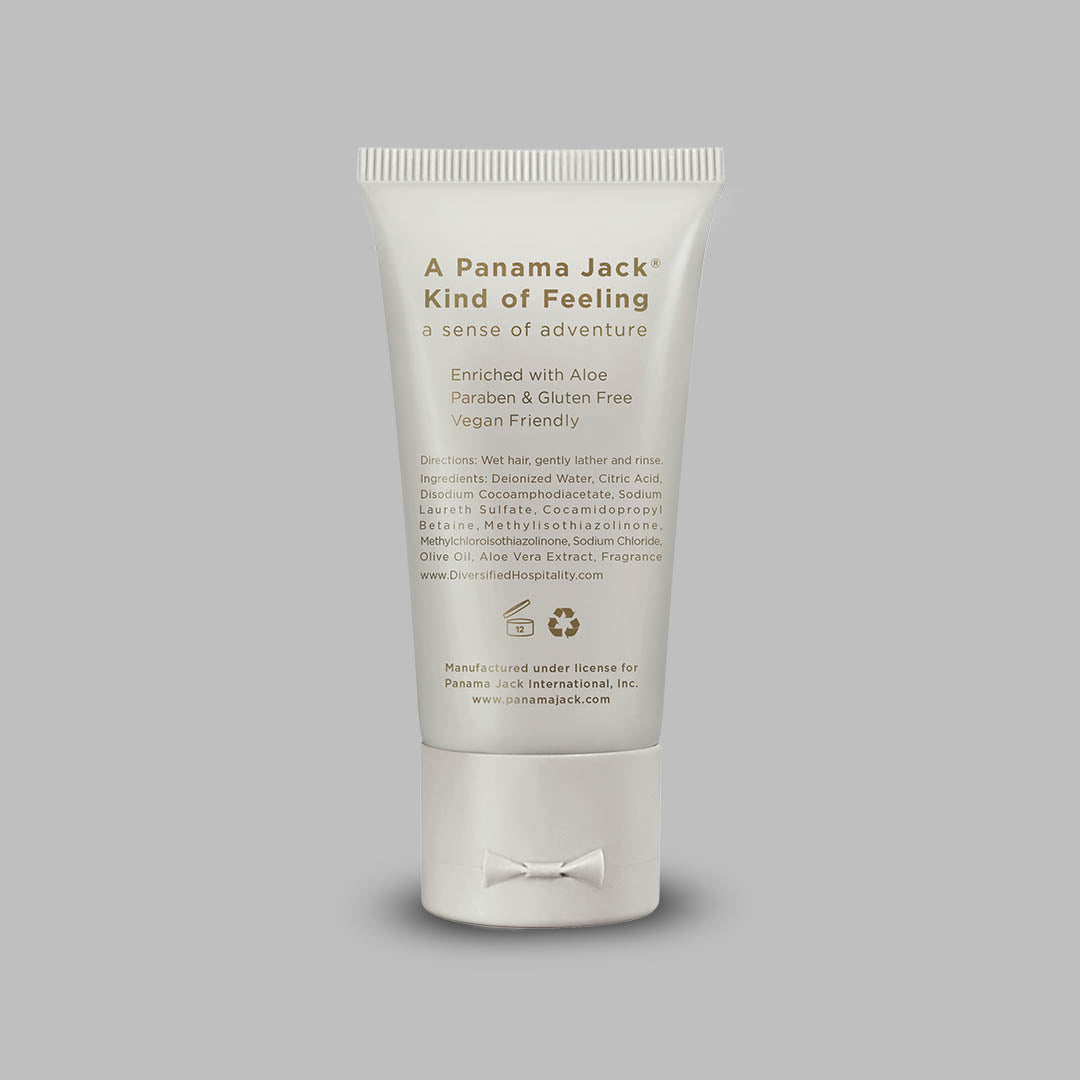 Panama Jack Wisteria Shampoo – 1 oz. offers a luxurious wisteria scent, perfect for enhancing hotel amenities.