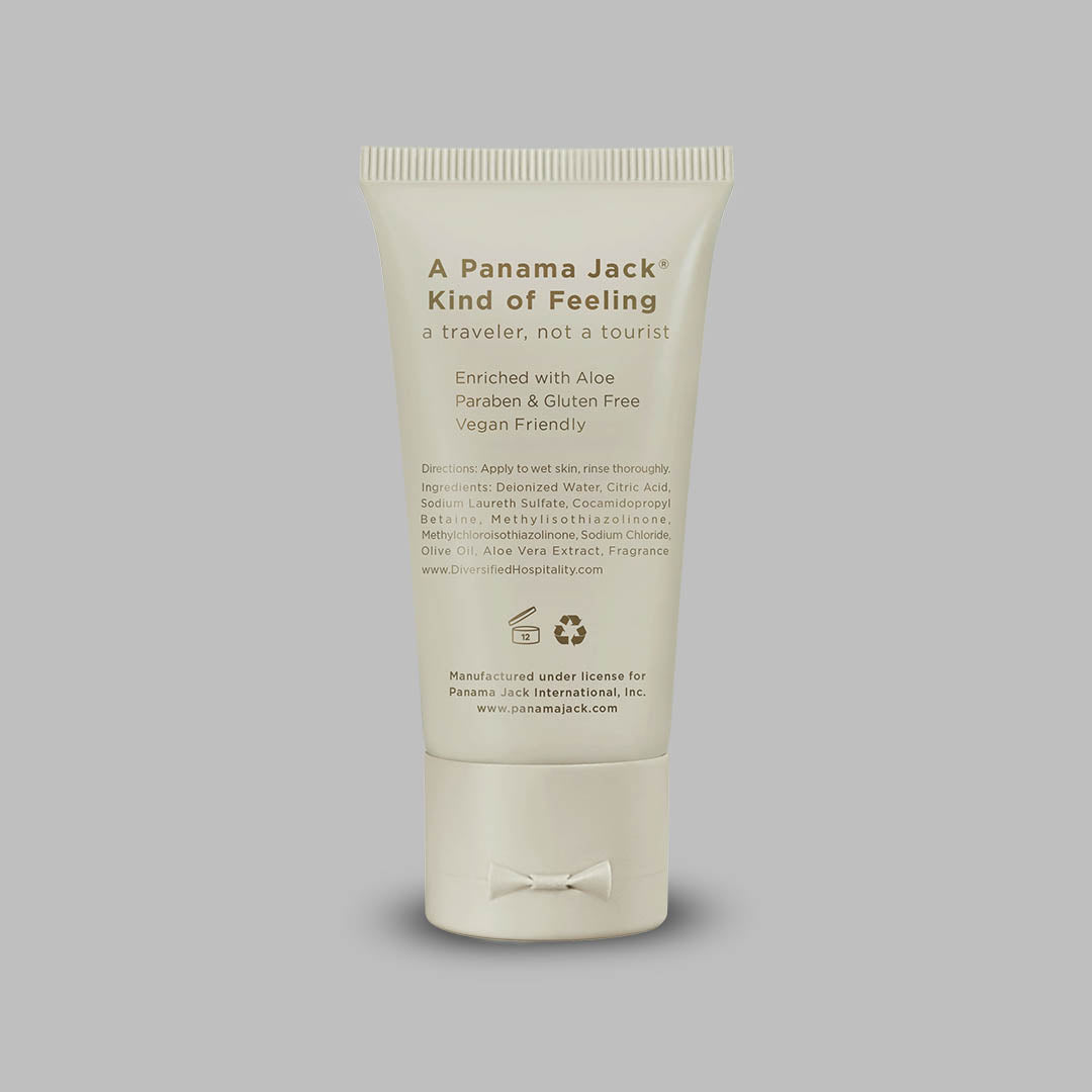 Panama Jack Wisteria Body Wash – 1 oz. features a luxurious wisteria fragrance ideal for enhancing guest experiences.