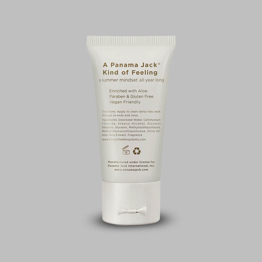 Panama Jack Wisteria Conditioner – 1 oz. offers luxurious hydration with a delightful wisteria scent for hotel amenities.