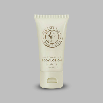 Panama Jack Wisteria Body Lotion – 1 oz., a luxurious lotion with enchanting wisteria fragrance for hotel amenities.