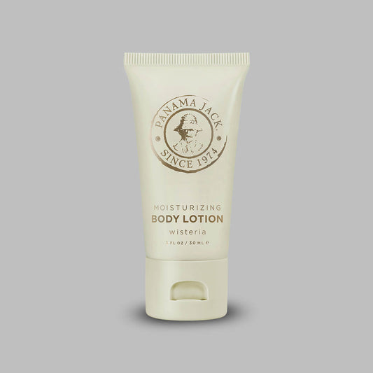 Panama Jack Wisteria Body Lotion – 1 oz., a luxurious lotion with enchanting wisteria fragrance for hotel amenities.