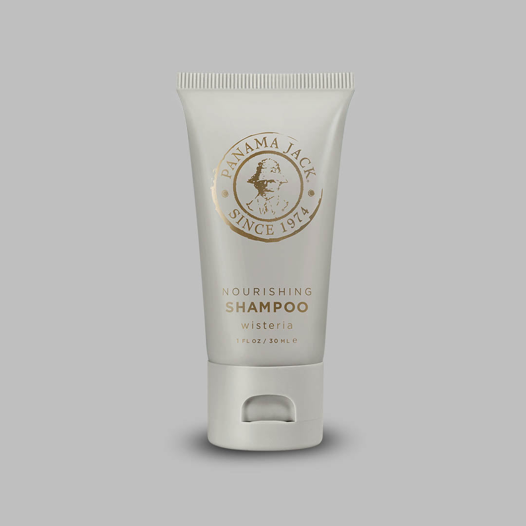 Panama Jack Wisteria Shampoo – 1 oz. features luxurious wisteria fragrance, perfect for enhancing guest experiences.