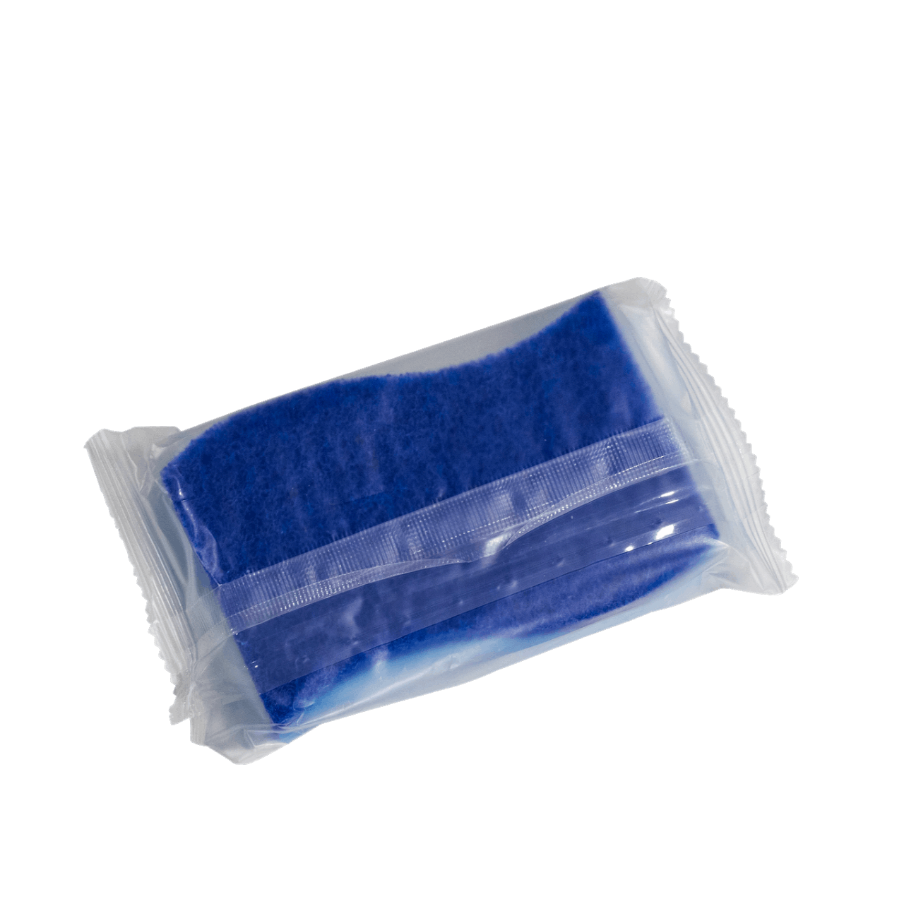 Durable Scrub Sponge - 100 Per case, individually wrapped for effective cleaning in kitchens and bathrooms.