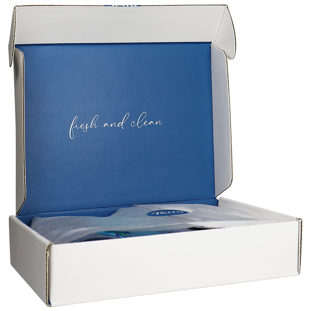 Terra Breeze 80-Piece Travel Laundry set in a stylish box, perfect for hotels and vacation rentals.