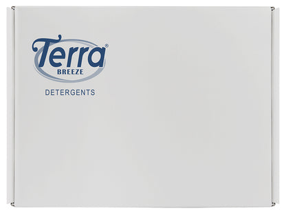 Terra Breeze 80-Piece Travel Laundry set, featuring eco-friendly dish soap and laundry packets, perfect for hospitality.