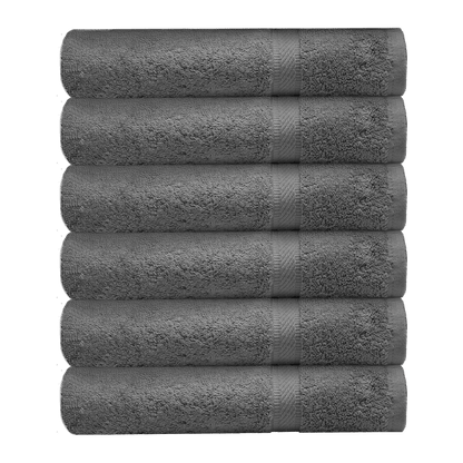Plush and absorbent Oxford Imperiale Std. Grey Bath Towels, perfect for hotels and modern bathroom décor.