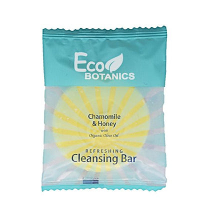 Eco Botanics Cleansing Soap Bar 0.5 oz / 14g offers natural luxury with chamomile and honey for gentle cleansing.