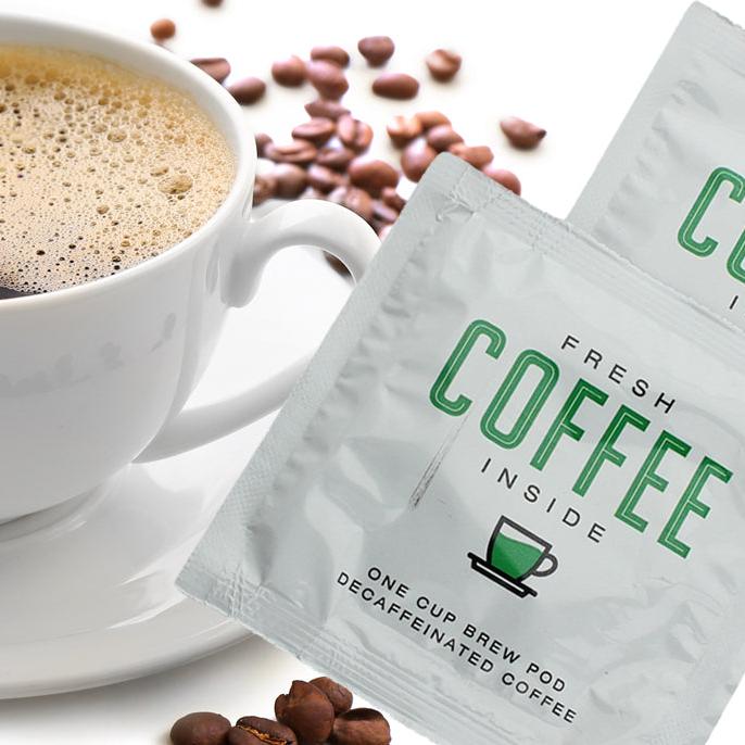 Fresh 1 Cup Decaf Coffee – Case of 200 offers bold flavor without caffeine, perfect for any time of day.