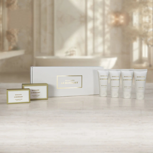 Makari Le Bosquet Luxury Hotel Welcome Amenities & Guest Toiletries Kit – 20 gift sets