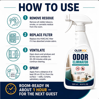 Olorsol Professional Smoke Odor Eliminator - 500 ml Trigger Spray