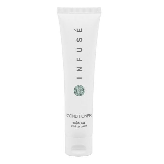 Luxurious Infusé White Tea & Coconut Conditioner for soft, hydrated hair in eco-friendly packaging. Perfect for a nourishing treat.