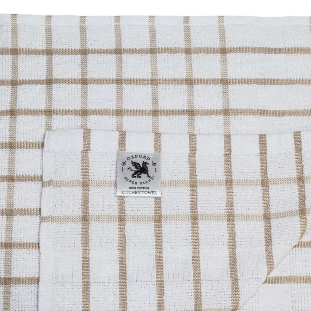 Elegant beige and white Premium Kitchen Towels – 12-Pack designed for durability and style in everyday tasks.