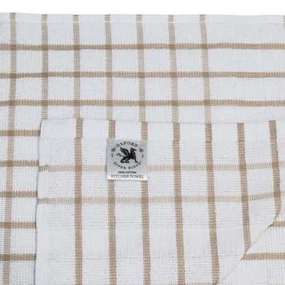 Elegant beige and white Premium Kitchen Towels – 12-Pack designed for durability and style in everyday tasks.