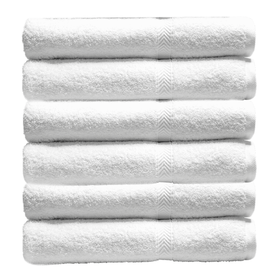 Soft and durable Oxford Gold Dobby Towels in brilliant white, offering luxury for your bathroom essentials.
