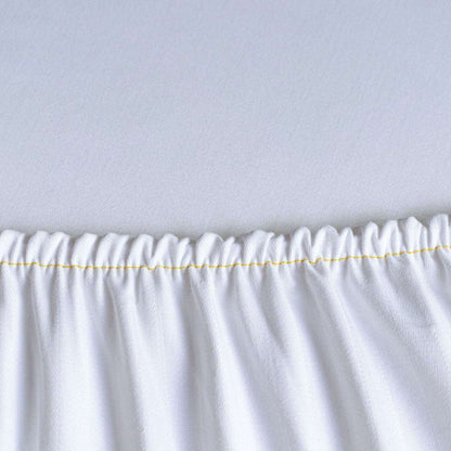 Snug and durable, T-300 Fitted Sheets by Thomaston Mills ensure comfort for guest beds in the hospitality industry.