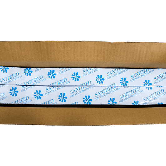 Toilet Seat Sanitized Band – Case of 1000 ensures hygiene with visible "Sanitized for Your Protection" messaging.